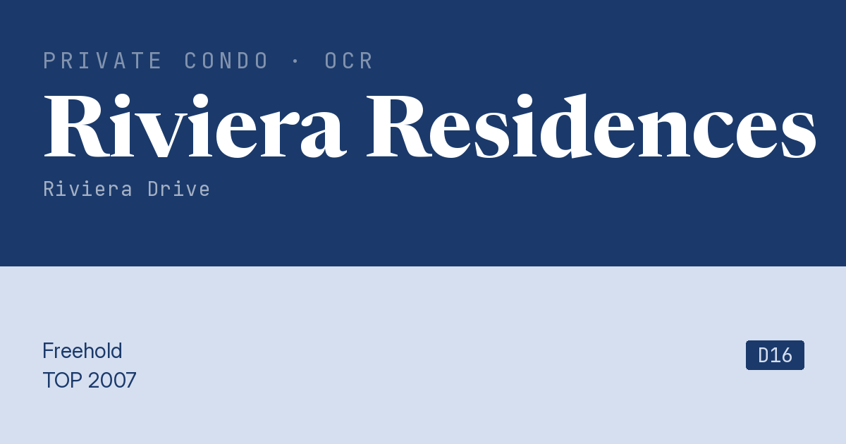 Riviera Residences Resale | Price, Transactions, Rental & Analysis