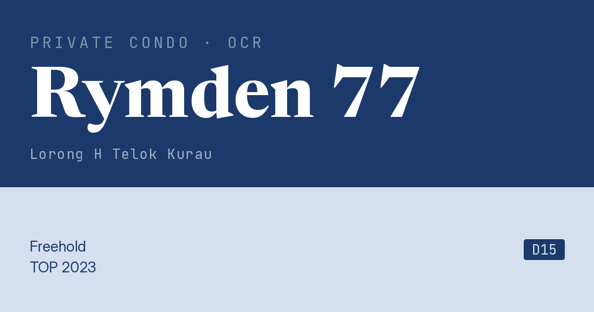 Rymden 77 Resale | Price, Transactions, Rental & Analysis