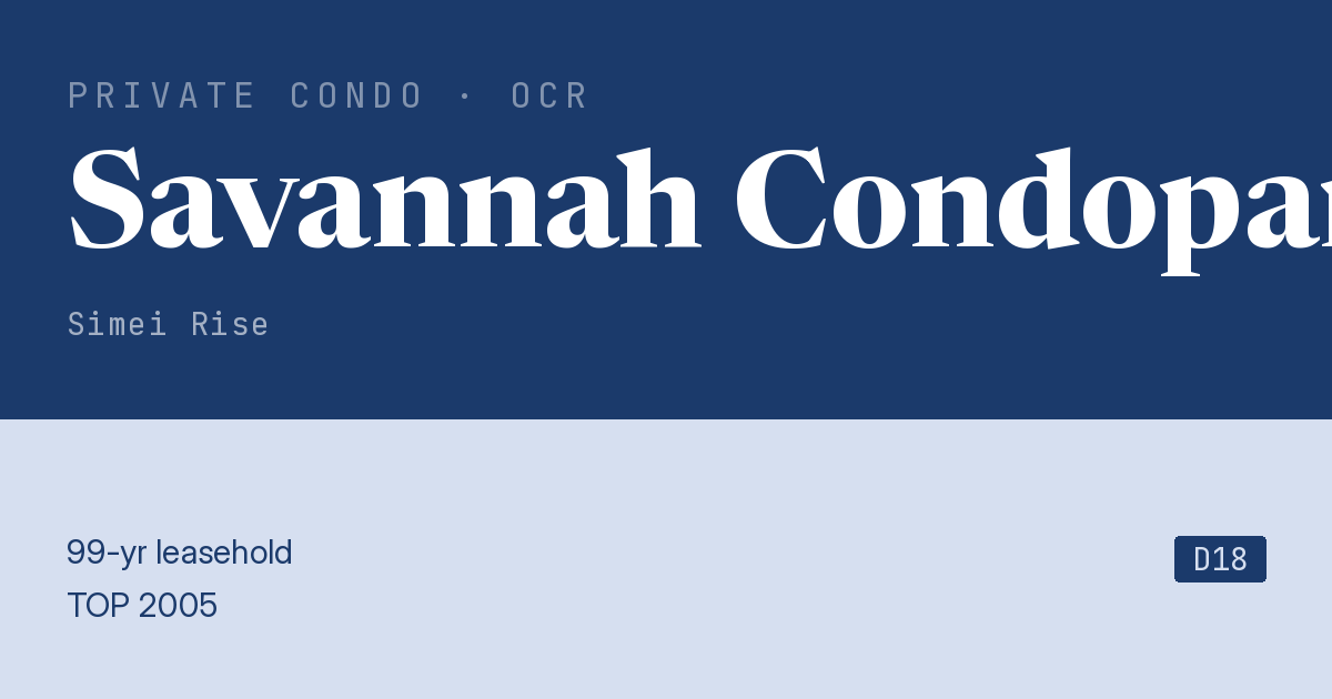 Savannah Condopark Resale | Price, Transactions, Rental & Analysis