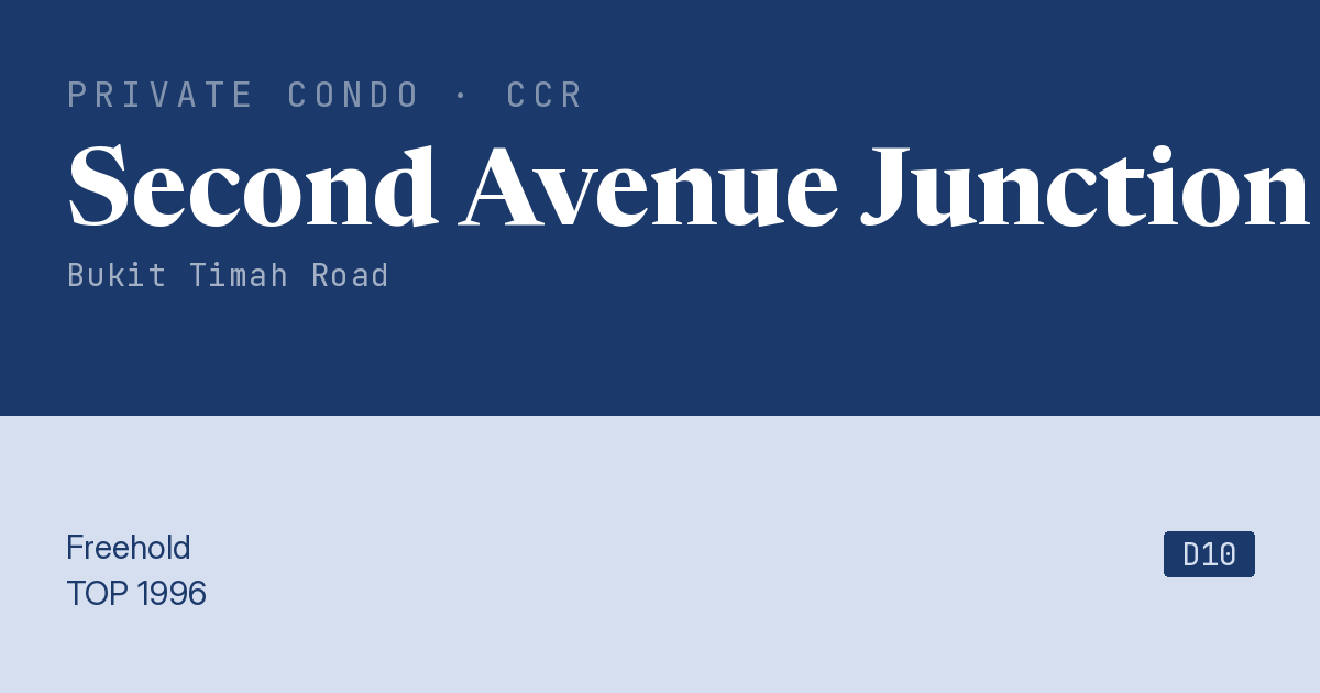 Second Avenue Junction Resale | Price, Transactions, Rental & Analysis