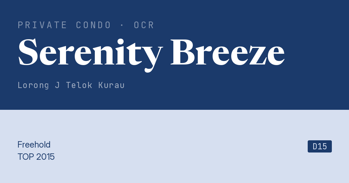 Serenity Breeze Resale | Price, Transactions, Rental & Analysis