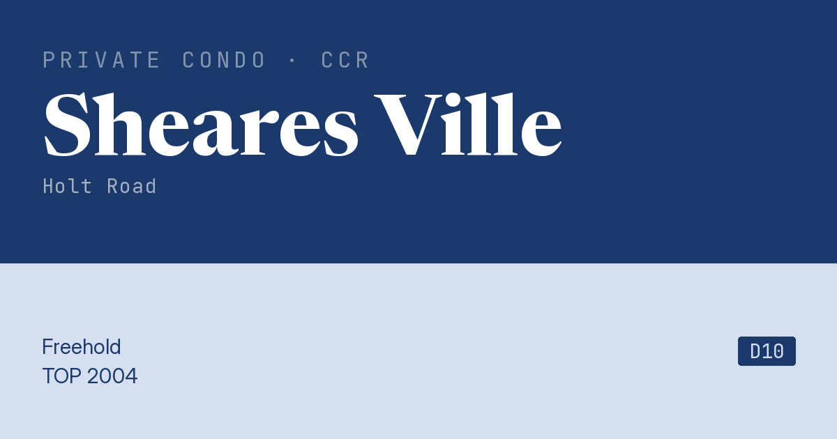 Sheares Ville Resale | Price, Transactions, Rental & Analysis