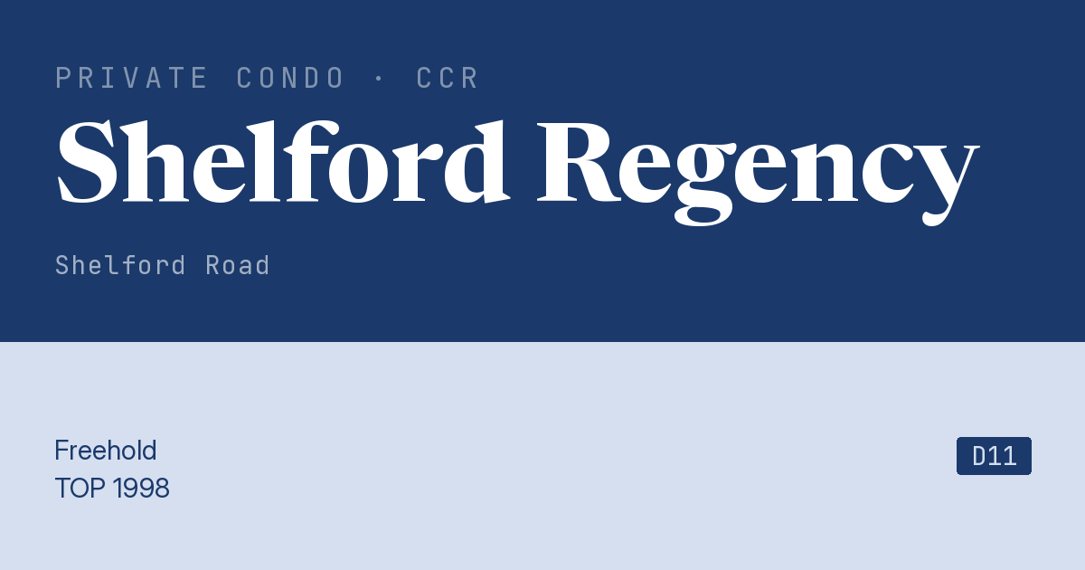 Shelford Regency Resale | Price, Transactions, Rental & Analysis