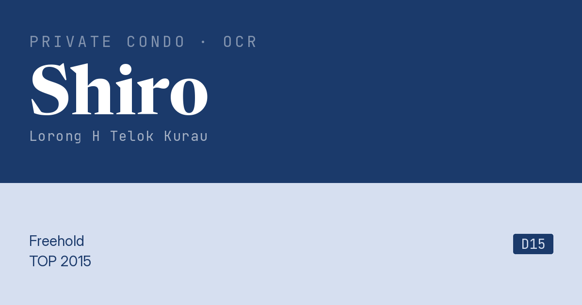 Shiro Resale | Price, Transactions, Rental & Analysis