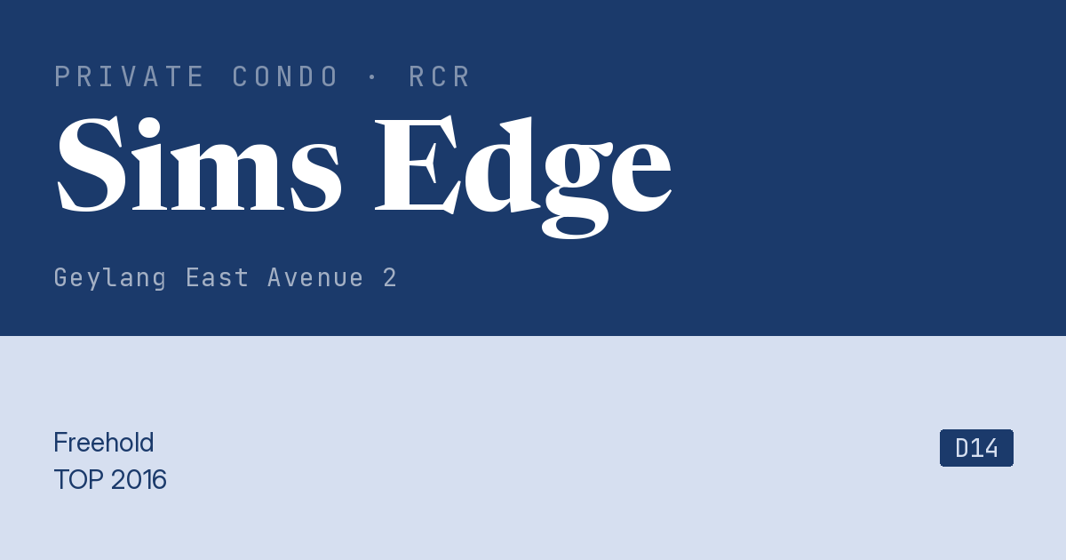 Sims Edge Resale | Price, Transactions, Rental & Analysis