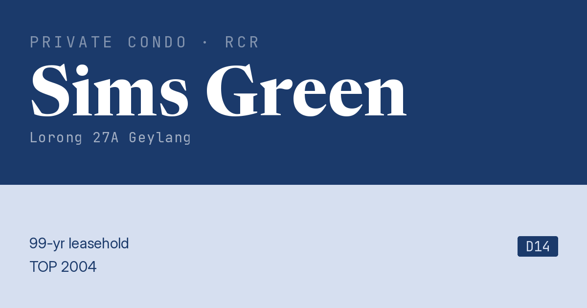 Sims Green Resale | Price, Transactions, Rental & Analysis