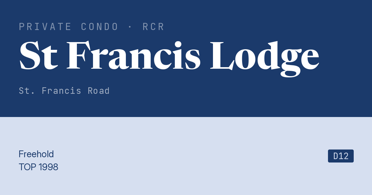 St Francis Lodge Resale | Price, Transactions, Rental & Analysis