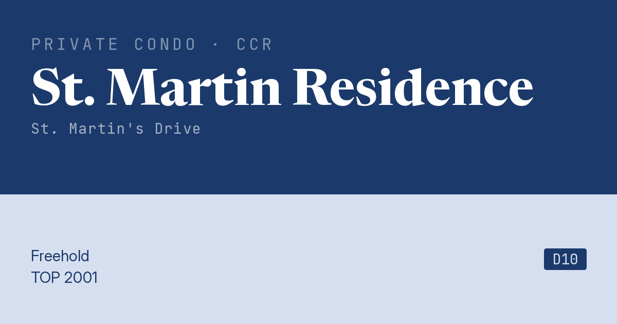 St. Martin Residence Resale | Price, Transactions, Rental & Analysis