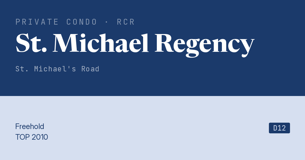 St. Michael Regency Resale | Price, Transactions, Rental & Analysis
