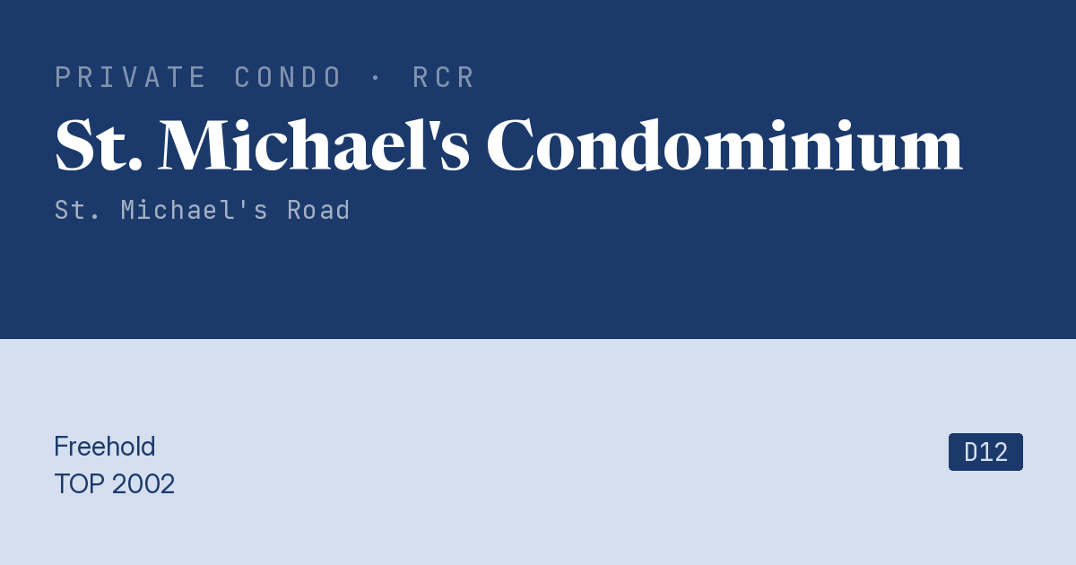 St. Michael's Condominium Resale | Price, Transactions, Rental & Analysis