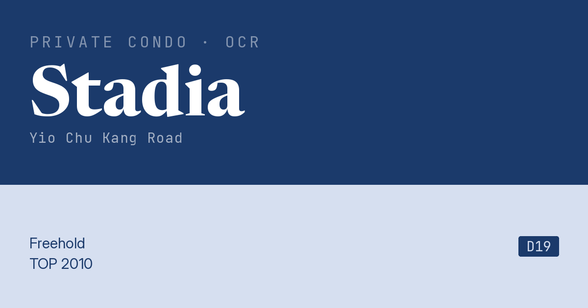 Stadia Resale | Price, Transactions, Rental & Analysis