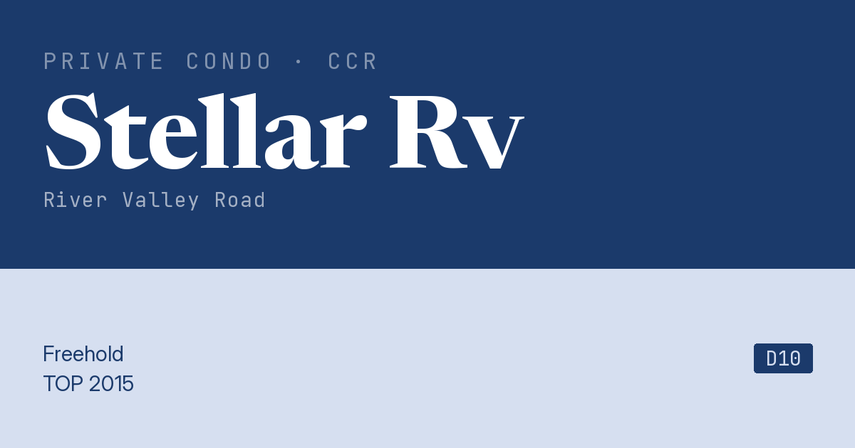 Stellar Rv Resale | Price, Transactions, Rental & Analysis