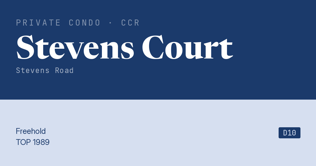 Stevens Court Resale | Price, Transactions, Rental & Analysis
