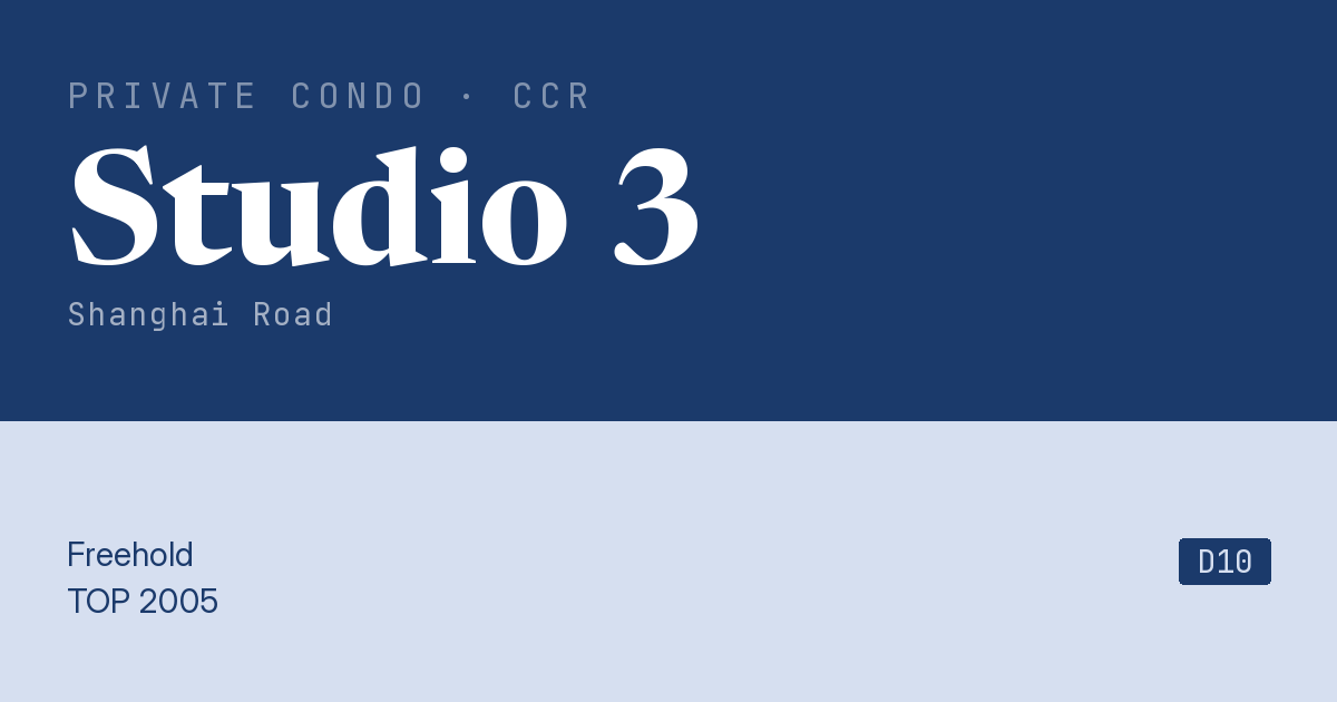 Studio 3 Resale | Price, Transactions, Rental & Analysis