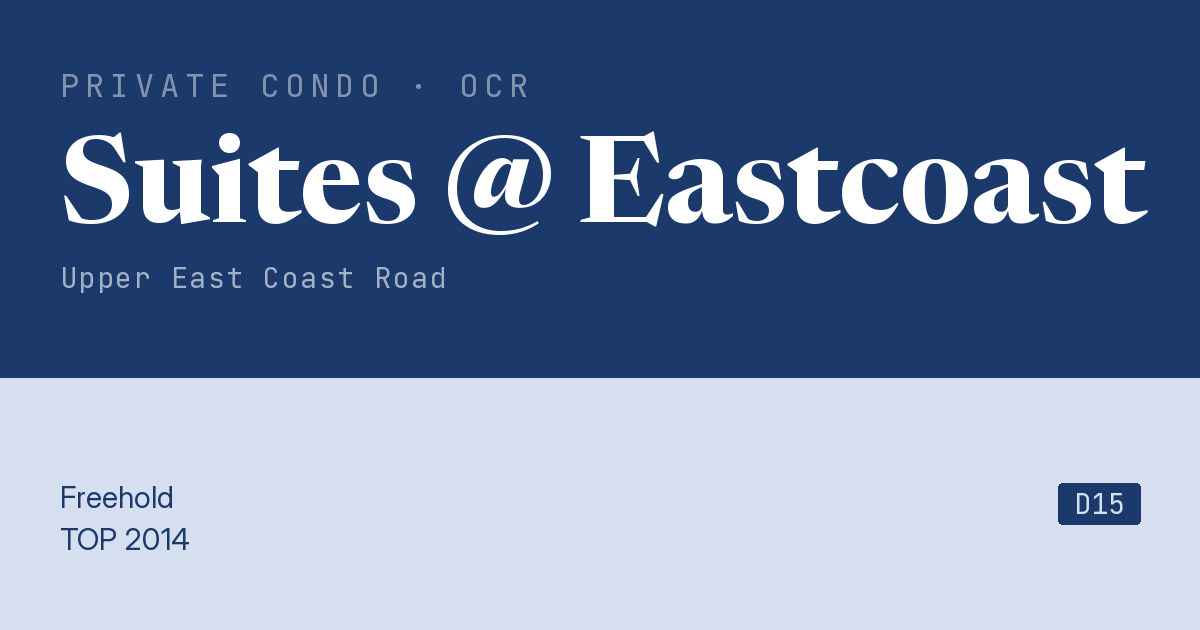 Suites @ Eastcoast Resale | Price, Transactions, Rental & Analysis