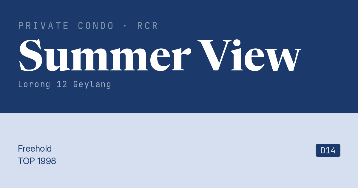 Summer View Resale | Price, Transactions, Rental & Analysis