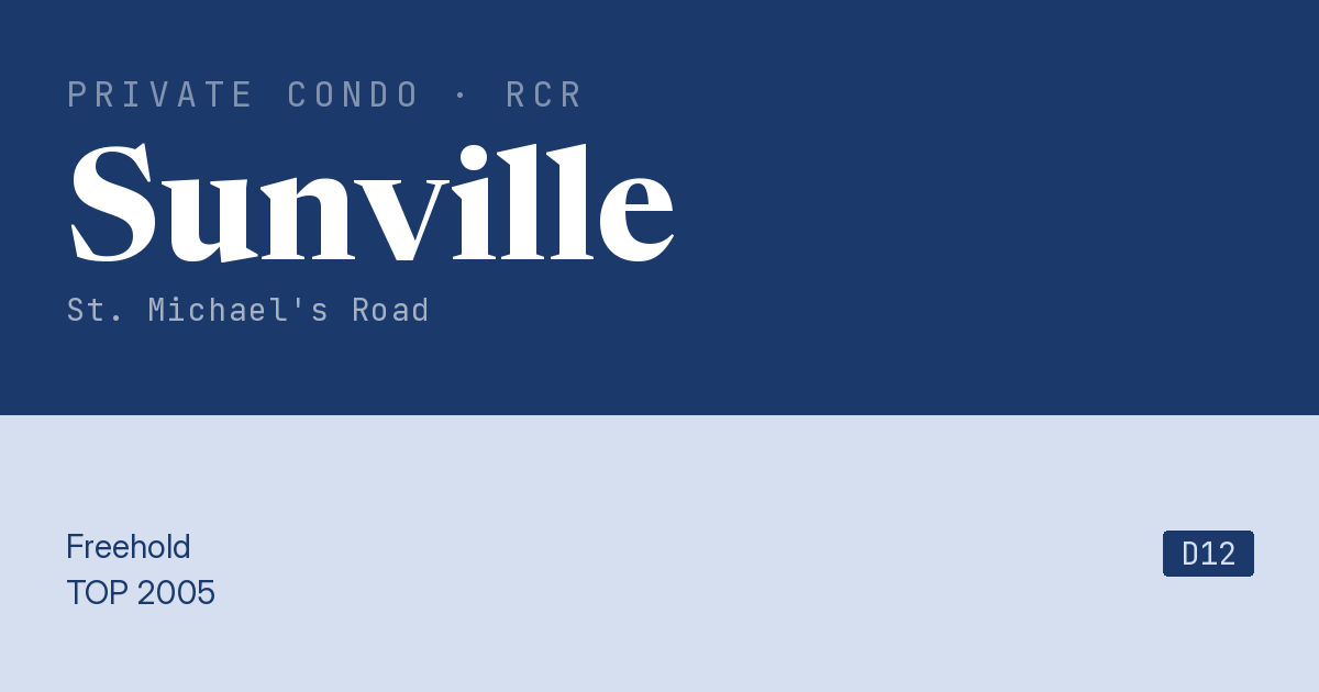 Sunville Resale | Price, Transactions, Rental & Analysis