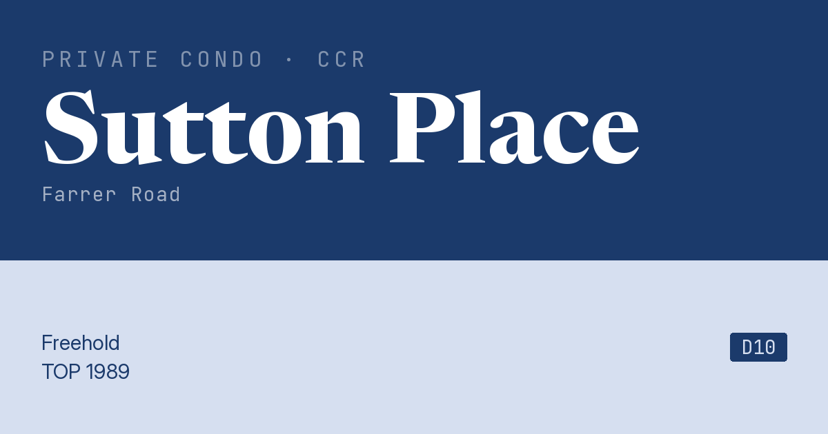 Sutton Place Resale | Price, Transactions, Rental & Analysis