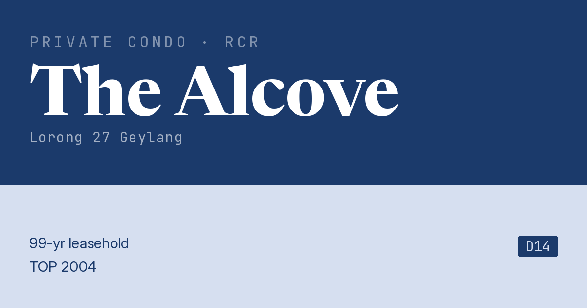 The Alcove Resale | Price, Transactions, Rental & Analysis