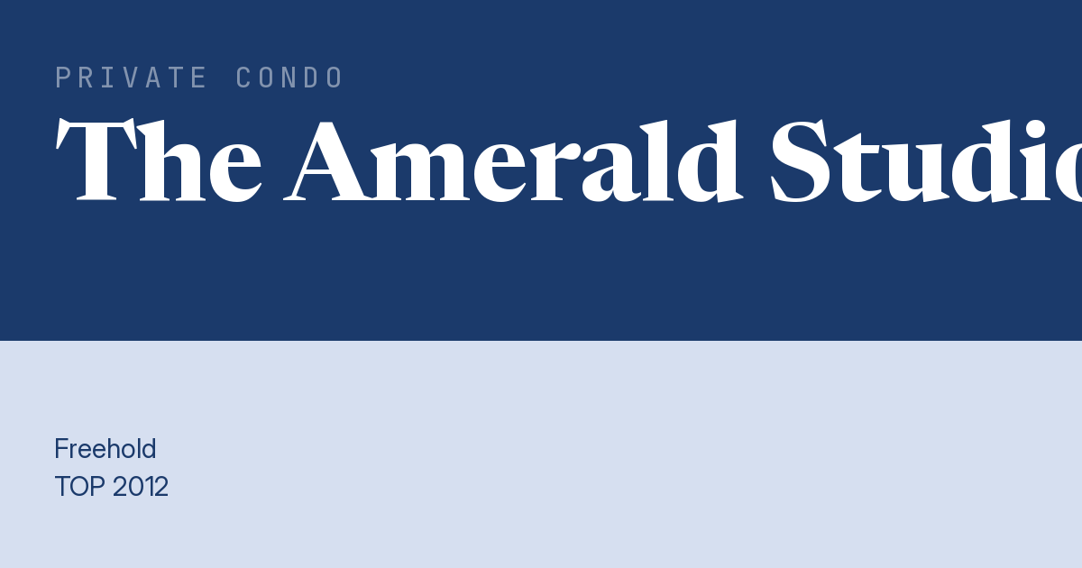 The Amerald Studio Resale | Price, Transactions, Rental & Analysis
