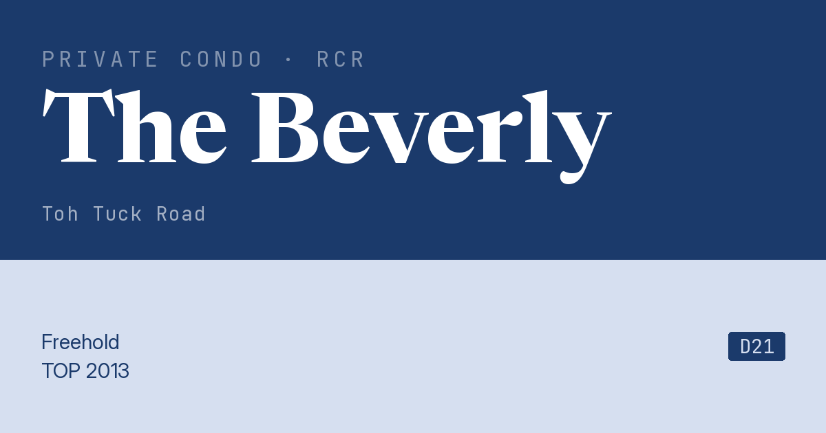 The Beverly Resale | Price, Transactions, Rental & Analysis
