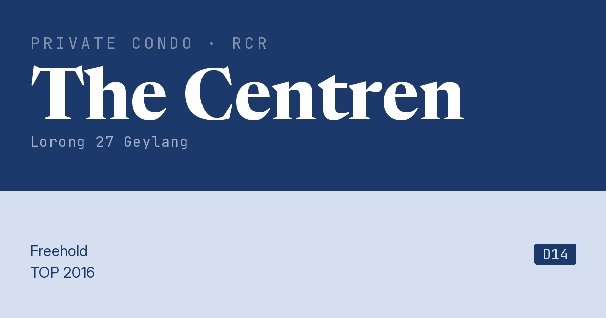 The Centren Resale | Price, Transactions, Rental & Analysis