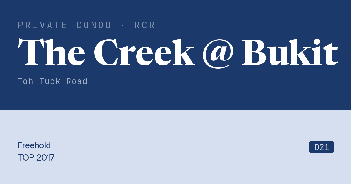 The Creek @ Bukit Resale | Price, Transactions, Rental & Analysis