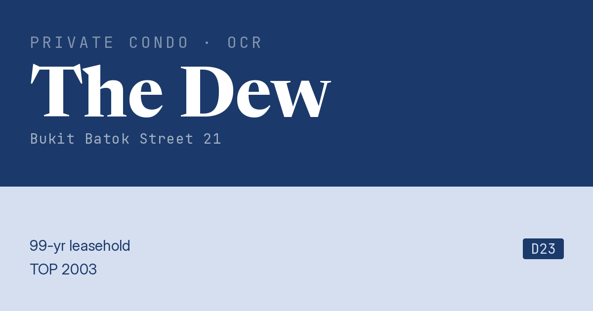 The Dew Resale | Price, Transactions, Rental & Analysis