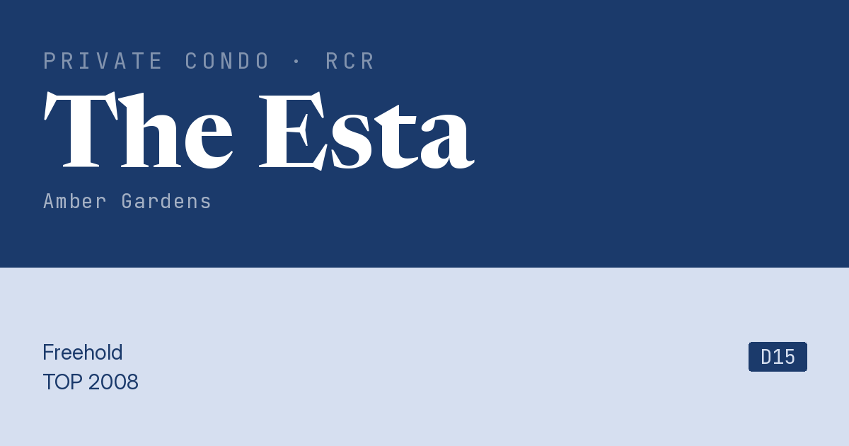 The Esta Resale | Price, Transactions, Rental & Analysis