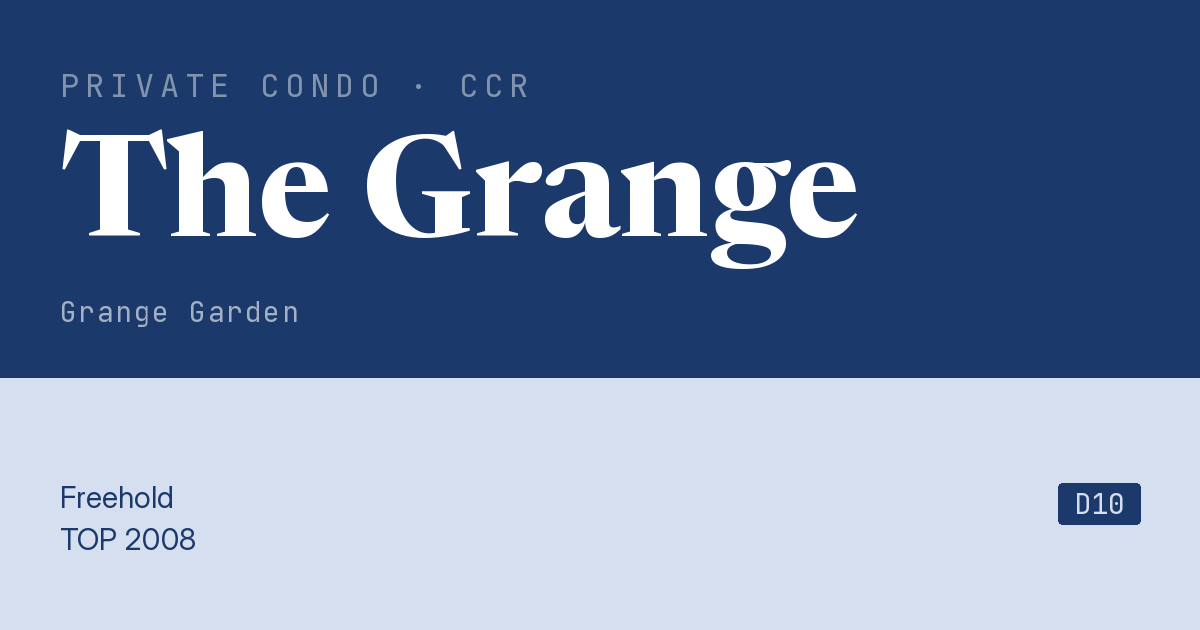 The Grange Resale | Price, Transactions, Rental & Analysis