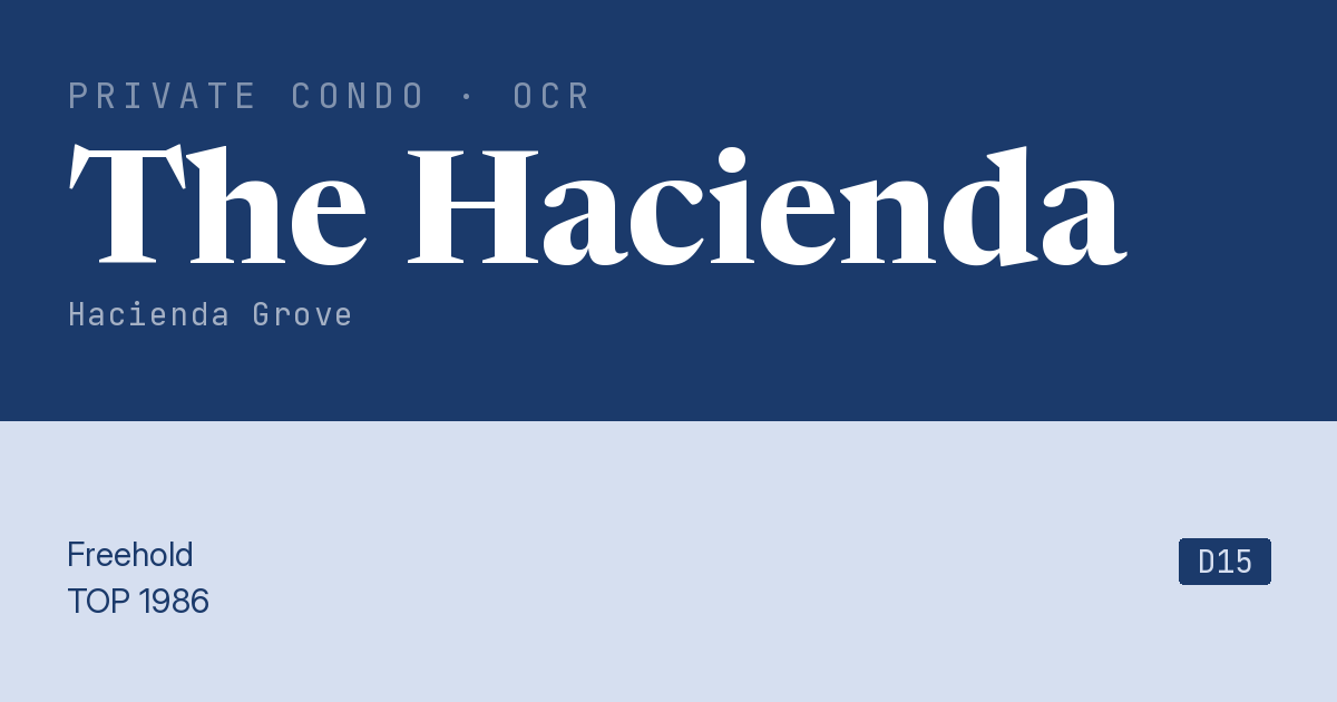 The Hacienda Resale | Price, Transactions, Rental & Analysis