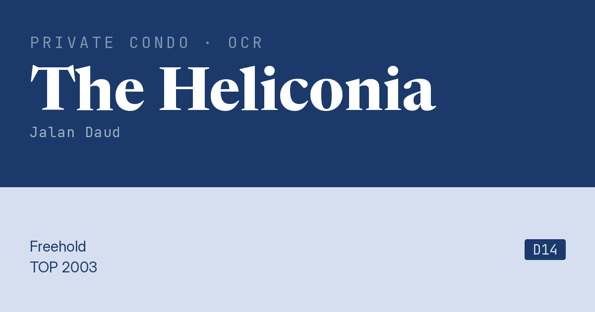 The Heliconia Resale | Price, Transactions, Rental & Analysis