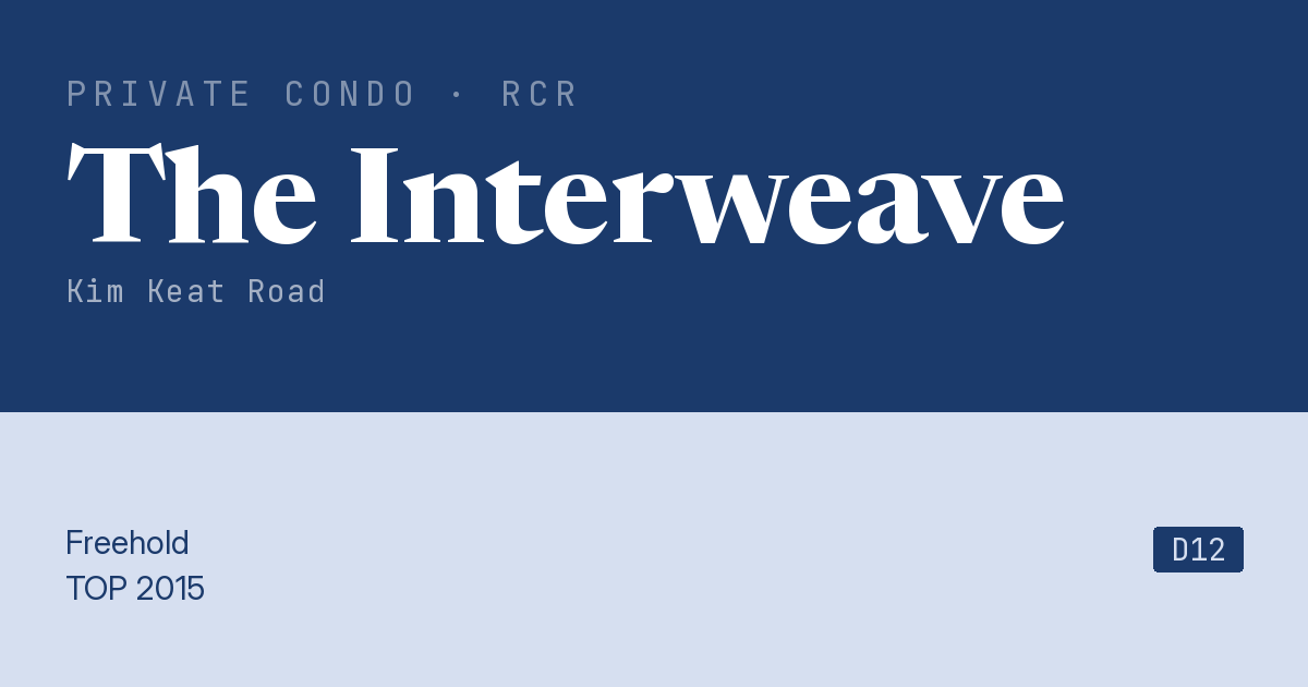The Interweave Resale | Price, Transactions, Rental & Analysis