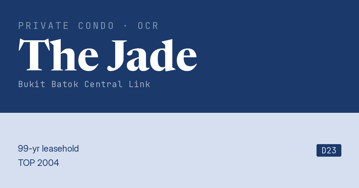The Jade Resale | Price, Transactions, Rental & Analysis