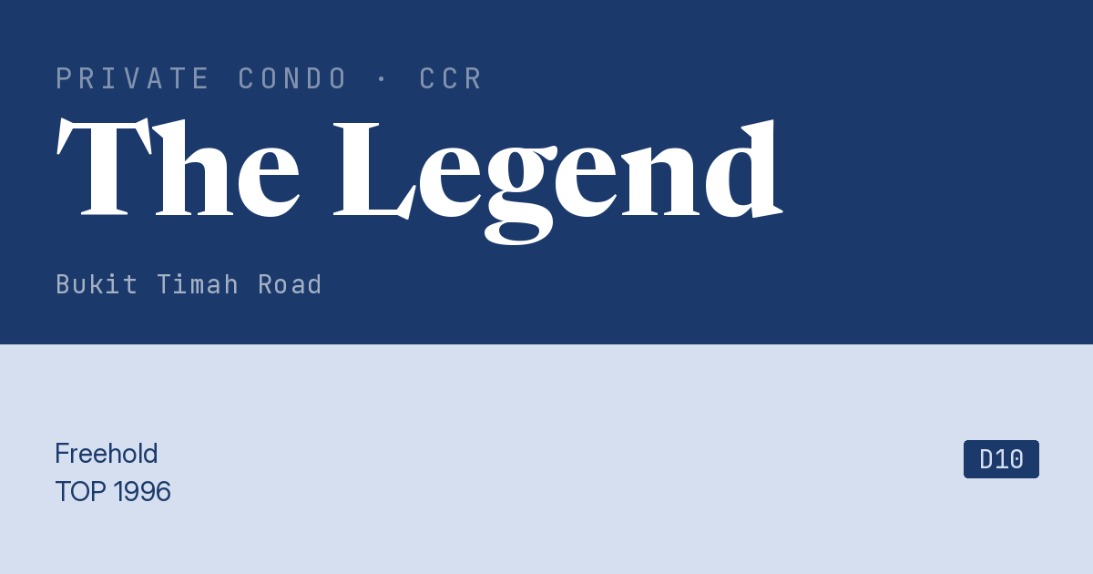 The Legend Resale | Price, Transactions, Rental & Analysis