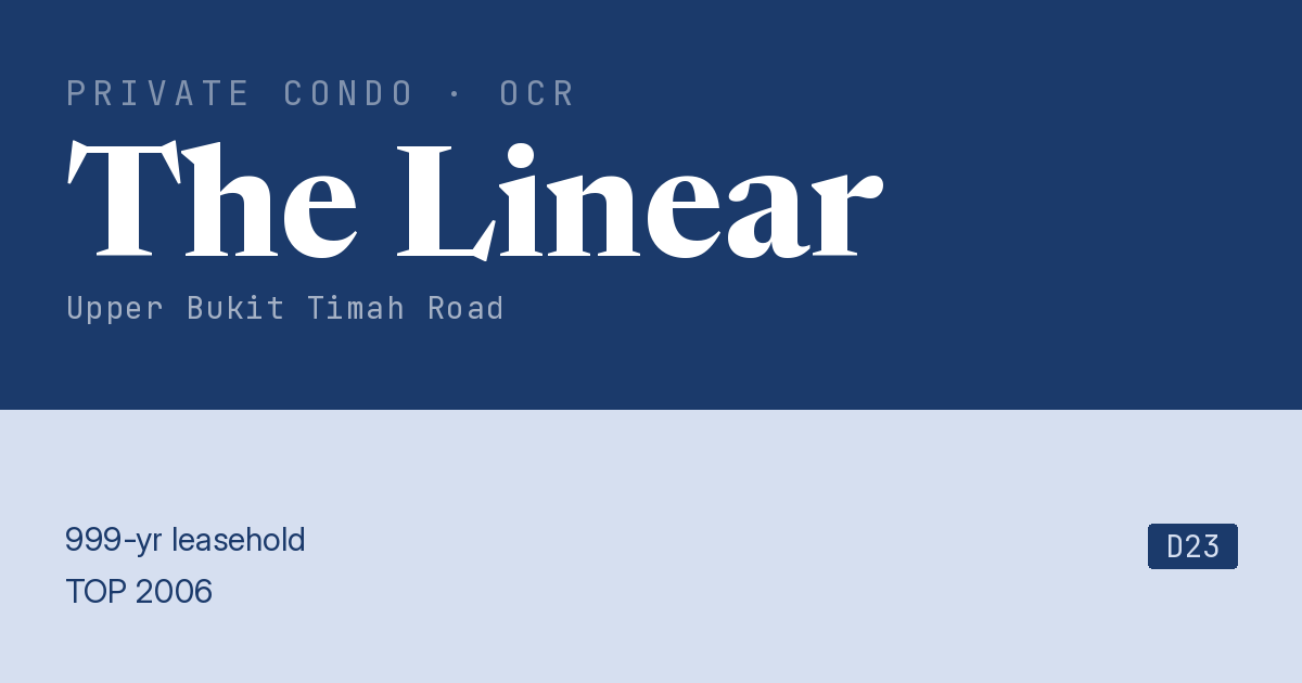 The Linear Resale | Price, Transactions, Rental & Analysis