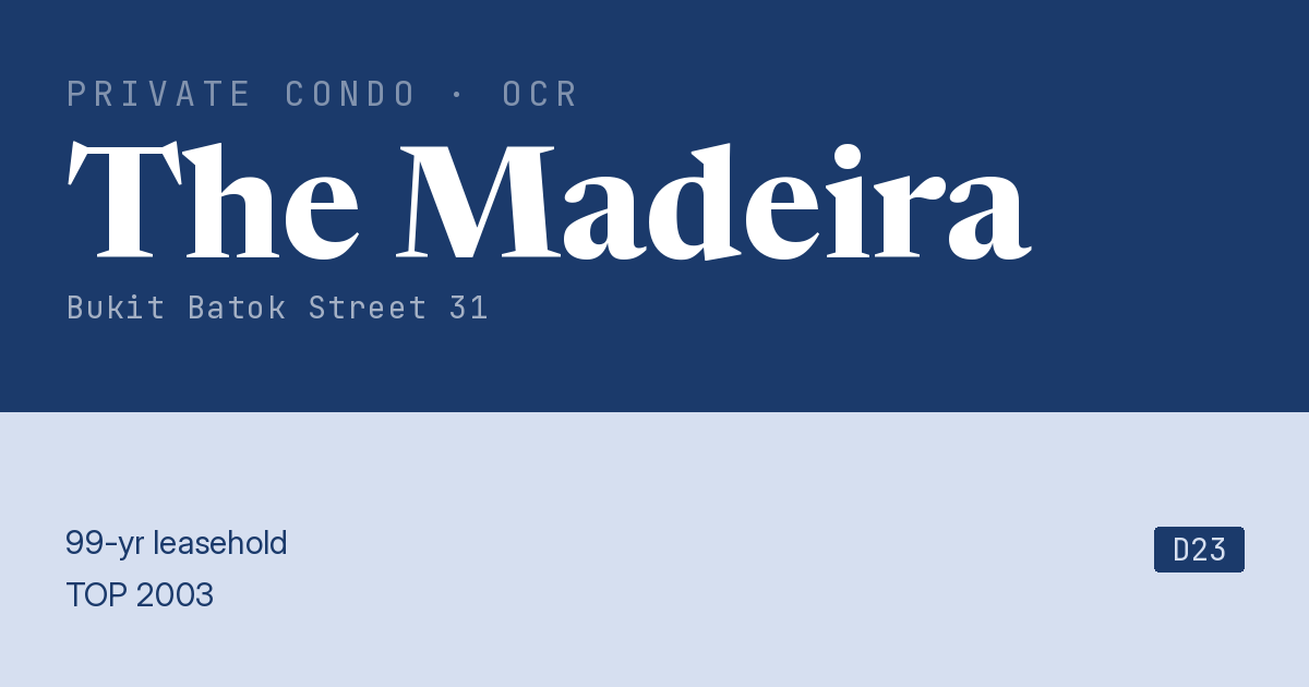 The Madeira Resale | Price, Transactions, Rental & Analysis