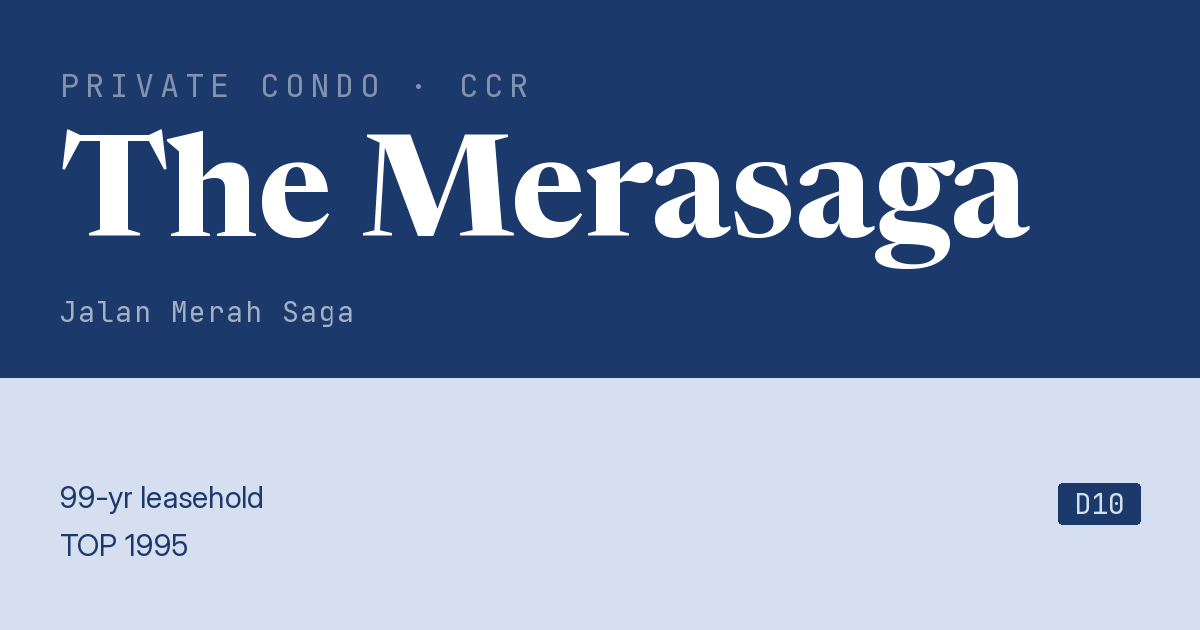 The Merasaga Resale | Price, Transactions, Rental & Analysis