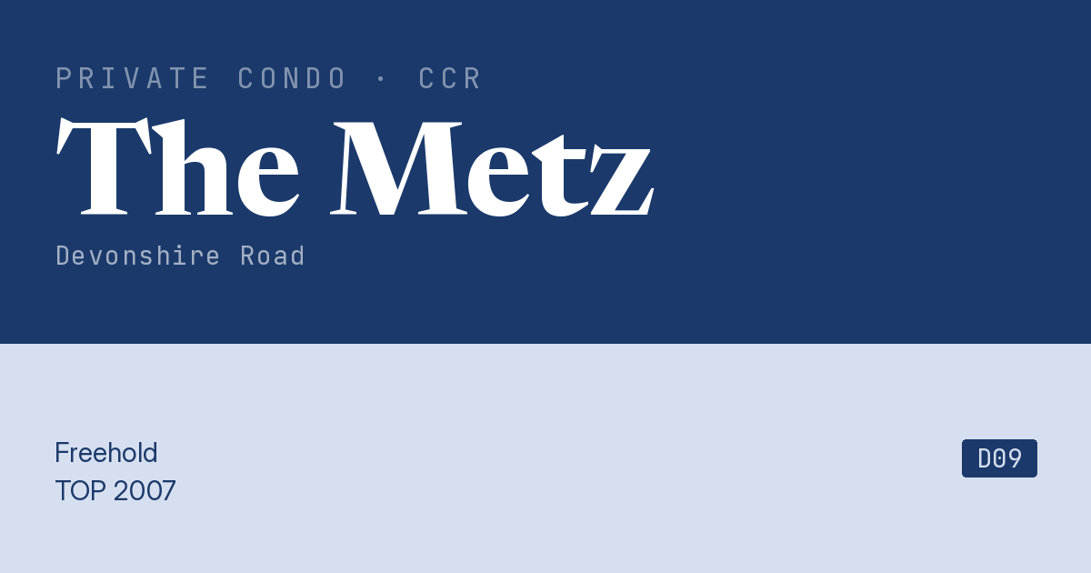 The Metz Resale | Price, Transactions, Rental & Analysis