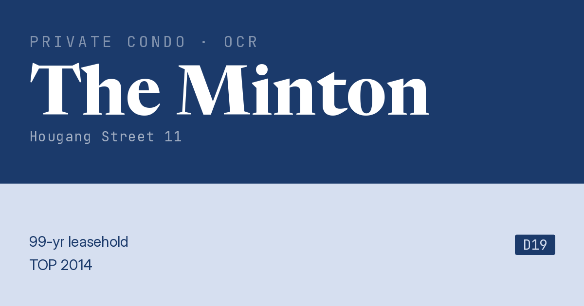 The Minton Resale | Price, Transactions, Rental & Analysis