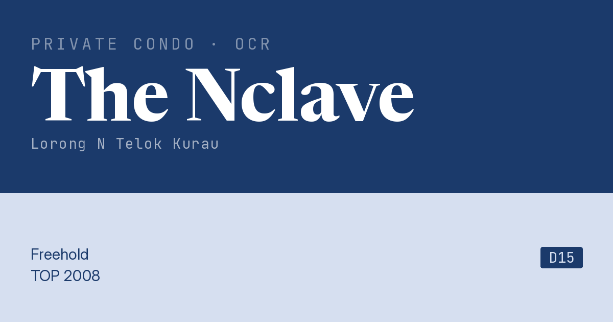 The Nclave Resale | Price, Transactions, Rental & Analysis