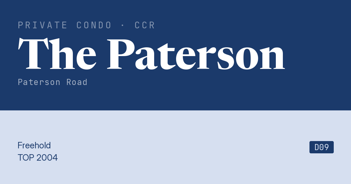 The Paterson Resale | Price, Transactions, Rental & Analysis