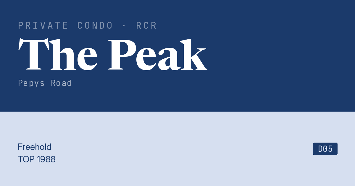 The Peak Resale | Price, Transactions, Rental & Analysis