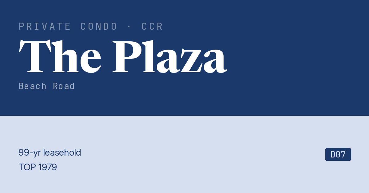 The Plaza Resale | Price, Transactions, Rental & Analysis