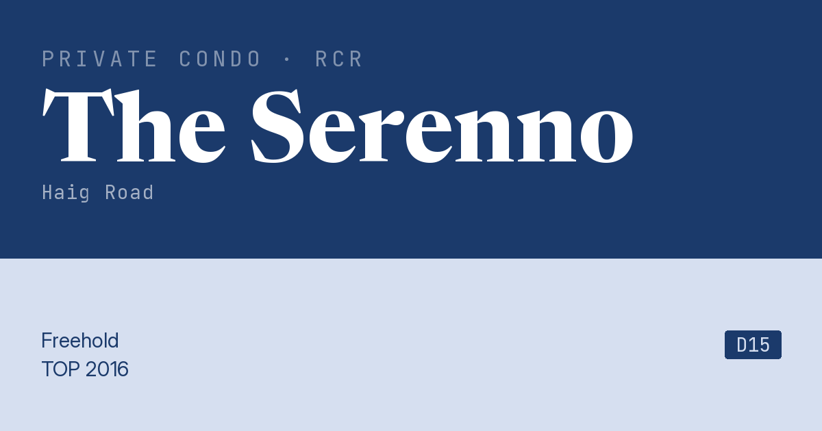 The Serenno Resale | Price, Transactions, Rental & Analysis