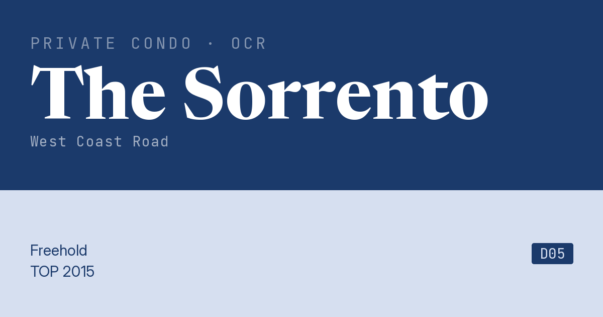 The Sorrento Resale | Price, Transactions, Rental & Analysis