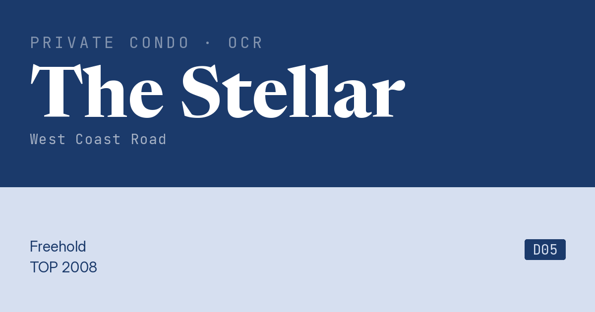 The Stellar Resale | Price, Transactions, Rental & Analysis