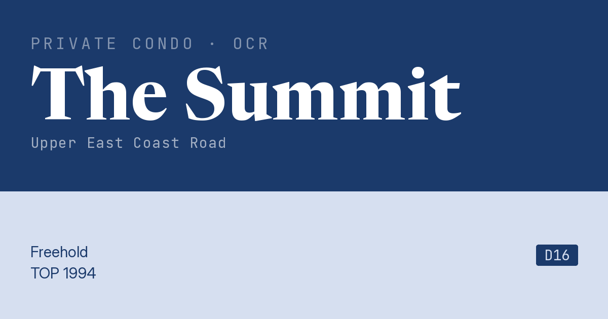 The Summit Resale | Price, Transactions, Rental & Analysis