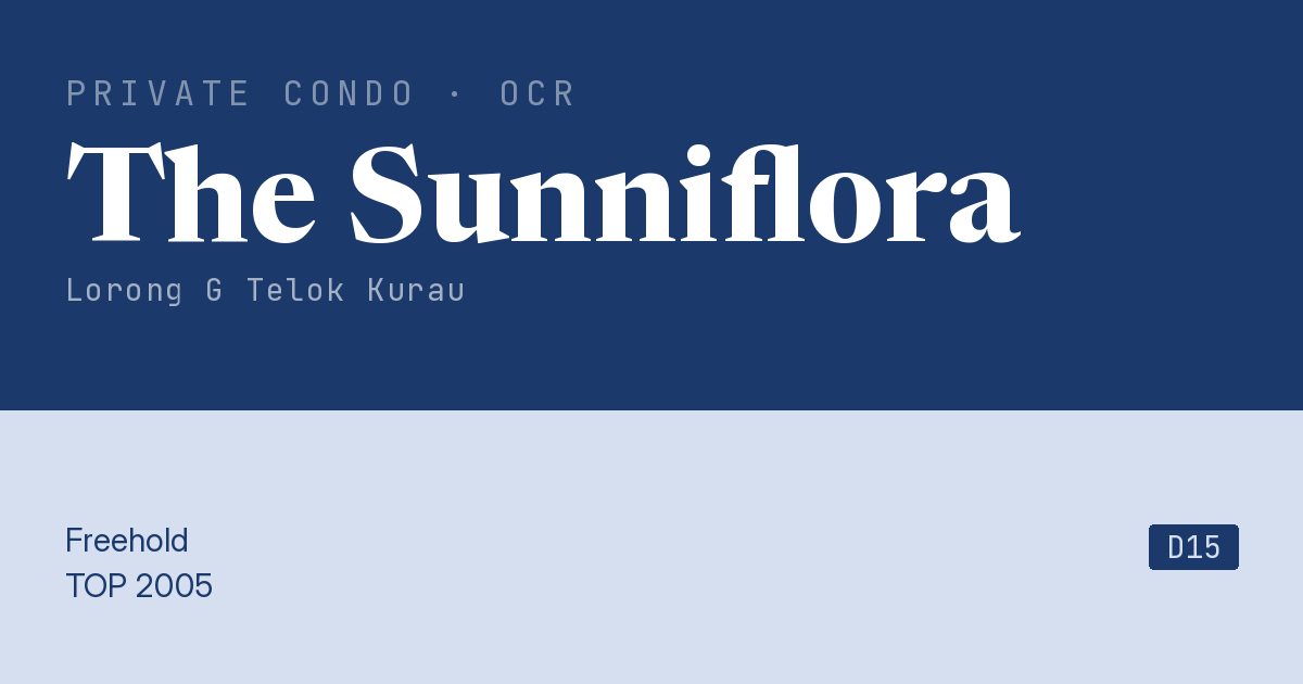 The Sunniflora Resale | Price, Transactions, Rental & Analysis