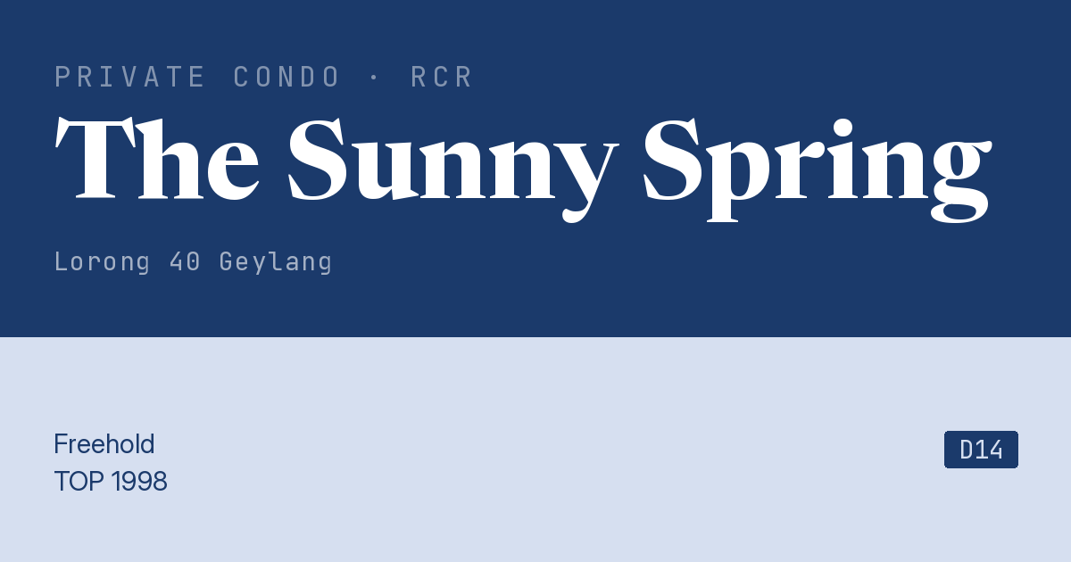 The Sunny Spring Resale | Price, Transactions, Rental & Analysis